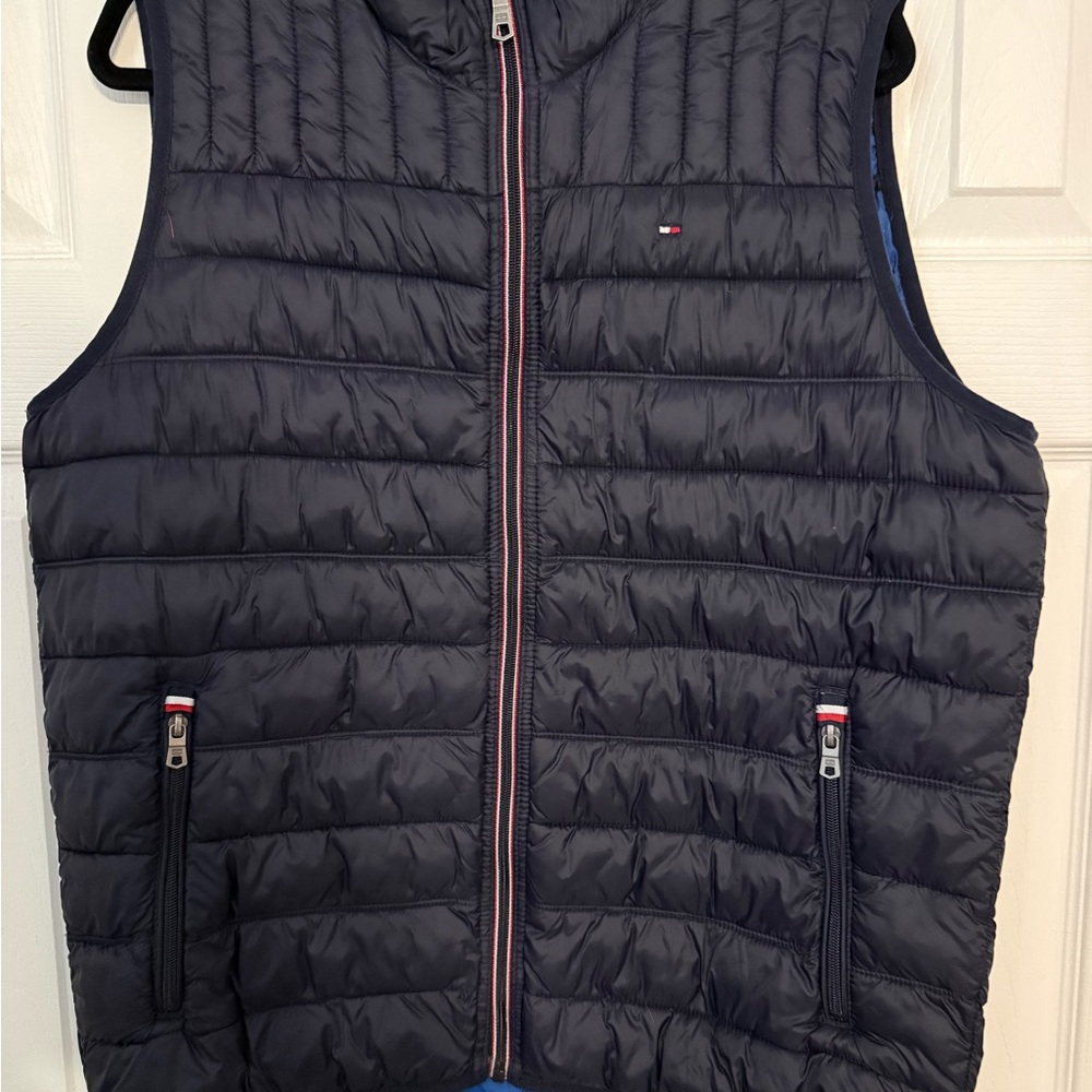 Tommy Hilfiger Men's Dark Blue Quilted Vest